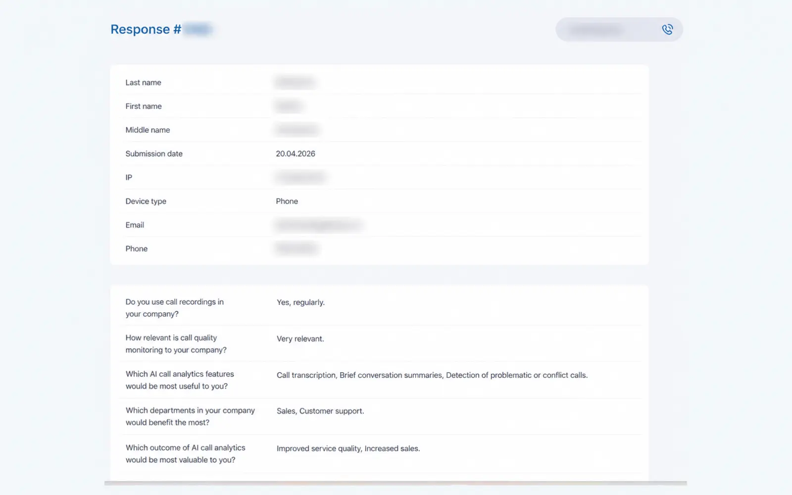 | Stream Telecom Response details