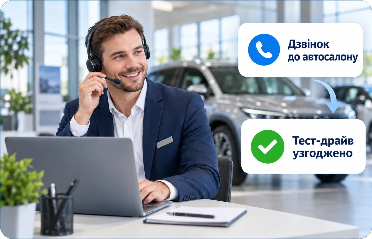 | Stream Telecom Консультант автосалону: від дзвінка до узгодженого тест-драйву