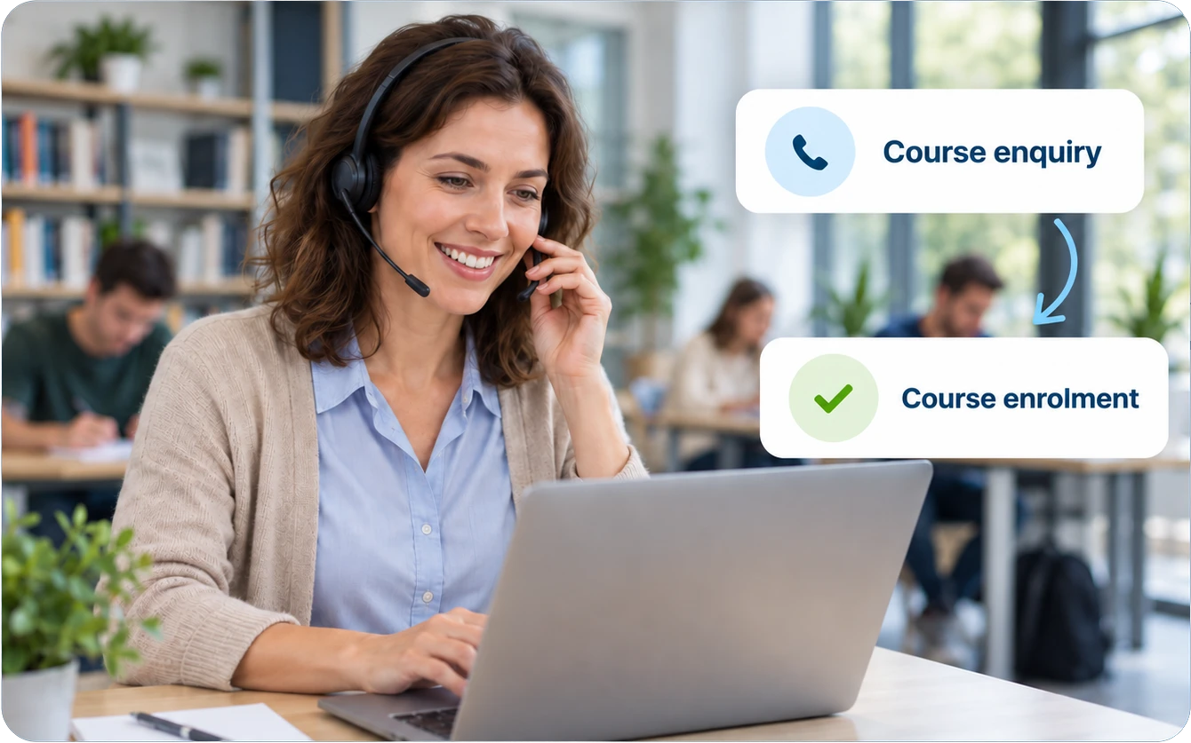 | Stream Telecom Education center consultant: from a course inquiry to enrollment