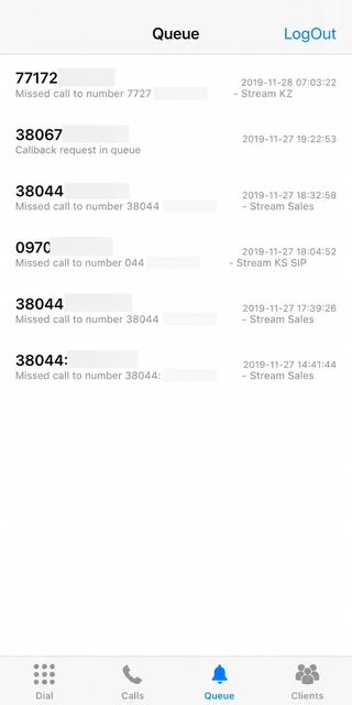 | Stream Telecom Stream Phone: inquiry queue section